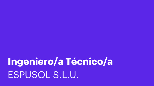 Ingeniero/a Técnico/a