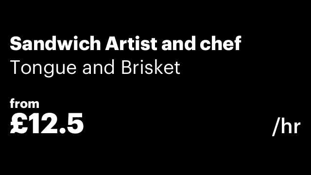 Sandwich Artist and chef