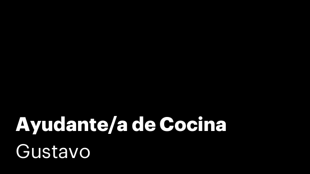 Ayudante/a de Cocina