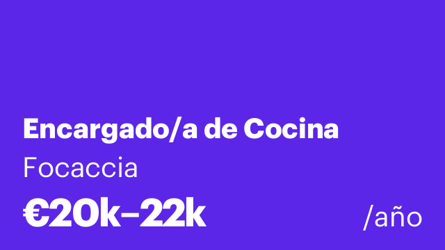 Encargado/a de Cocina