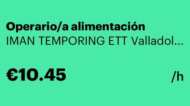 Operario/a alimentación