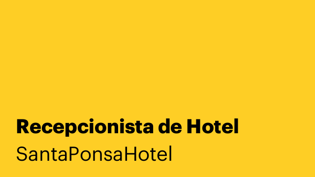Recepcionista de Hotel