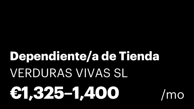 Dependiente/a de Tienda