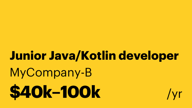 Junior Java/Kotlin developer