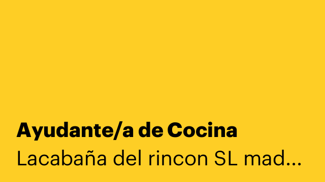 Ayudante/a de Cocina