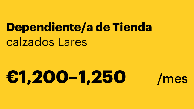 Dependiente/a de Tienda