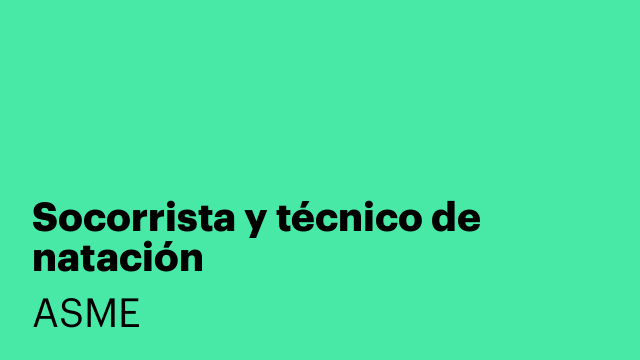 Socorrista y técnico de natación