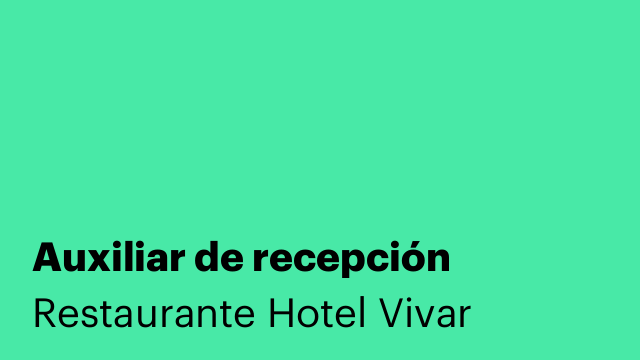 Auxiliar de recepción