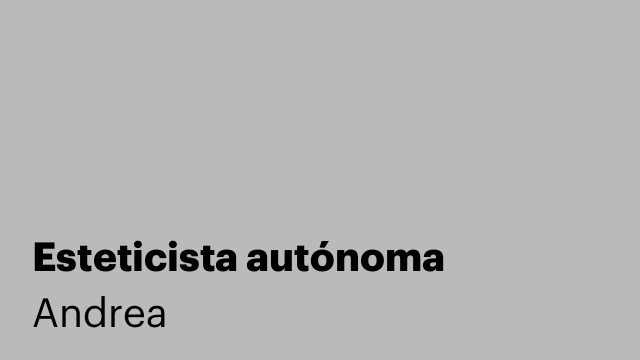 Esteticista autónoma