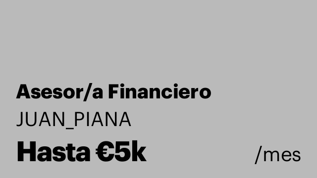 Asesor/a Financiero