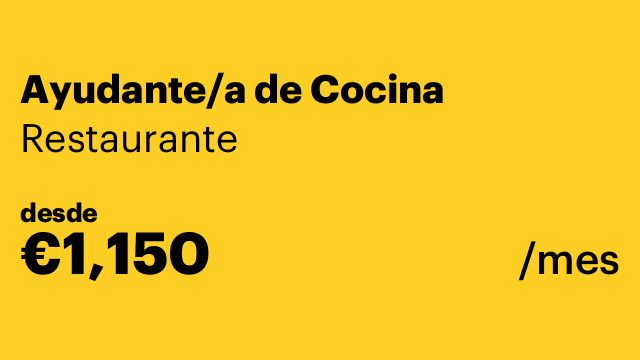 Ayudante/a de Cocina