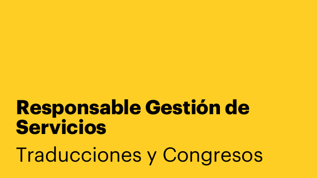 Responsable Gestión de Servicios