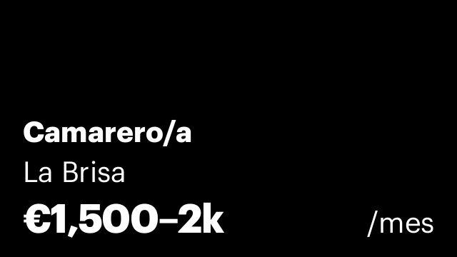 Camarero/a