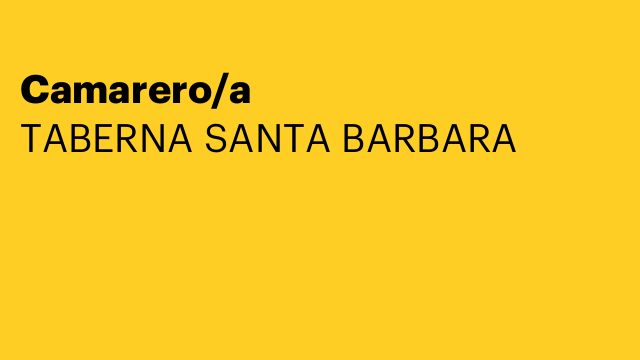 Camarero/a