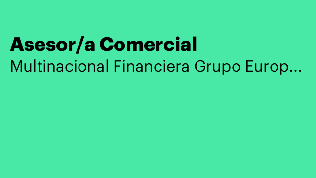 Asesor/a Comercial