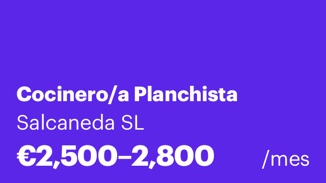 Cocinero/a Planchista