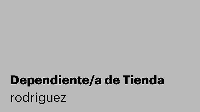 Dependiente/a de Tienda