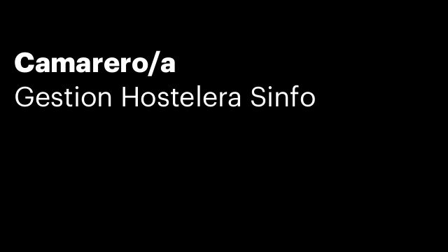 Camarero/a