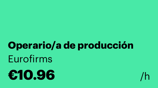 Operario/a de producción