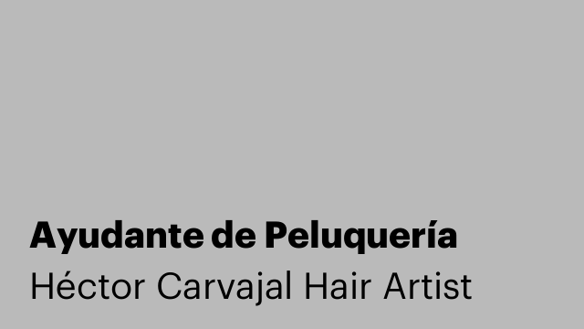 Ayudante de Peluquería