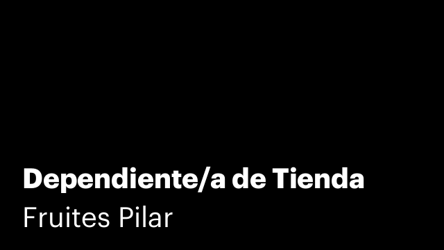 Dependiente/a de Tienda
