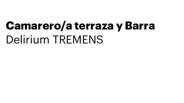 Camarero/a terraza y Barra