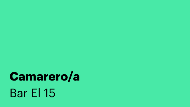 Camarero/a