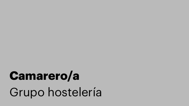 Camarero/a