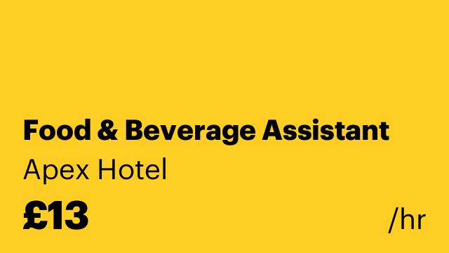 Food & Beverage Assistant