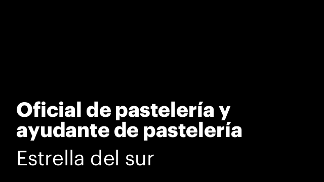 Oficial de pastelería y ayudante de pastelería