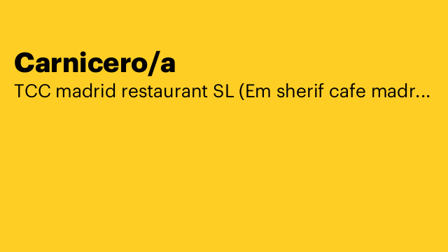 Carnicero/a