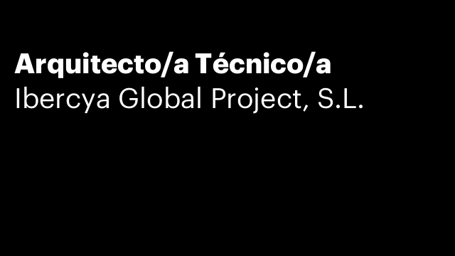 Arquitecto/a Técnico/a