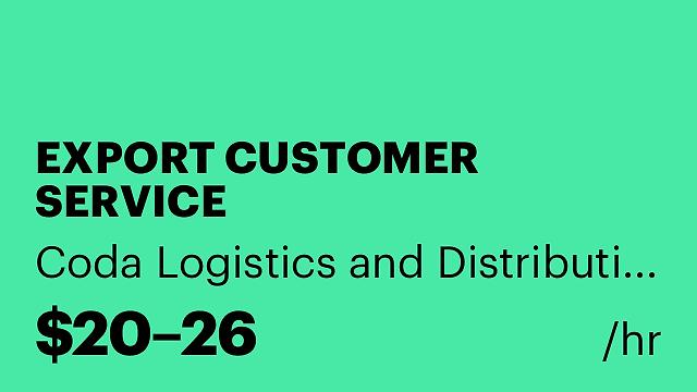 EXPORT CUSTOMER SERVICE