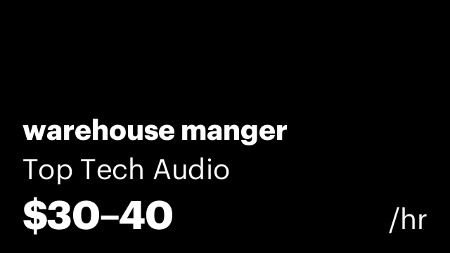 warehouse manger
