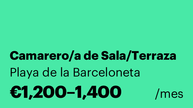 Camarero/a de Sala/Terraza