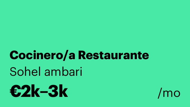 Cocinero/a Restaurante
