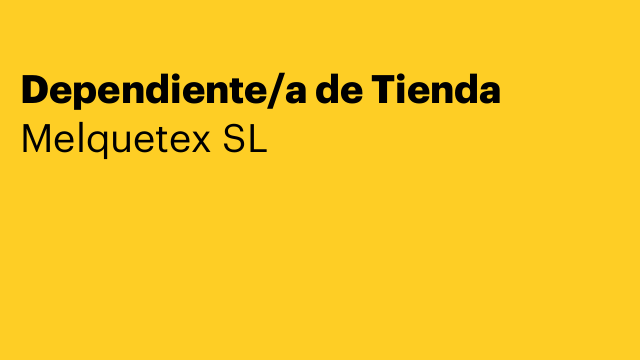 Dependiente/a de Tienda