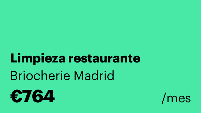 Limpieza restaurante