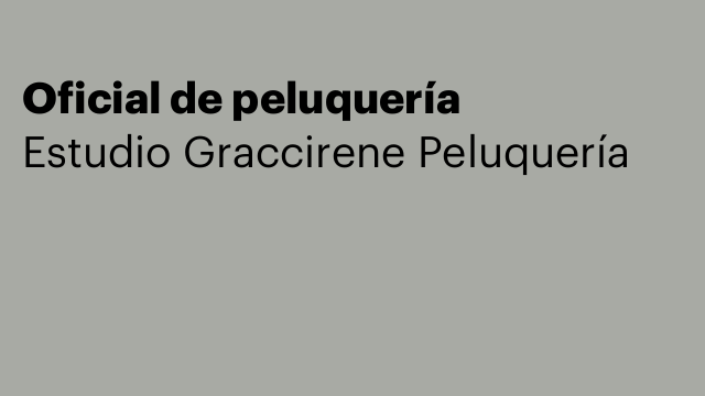Oficial de peluquería