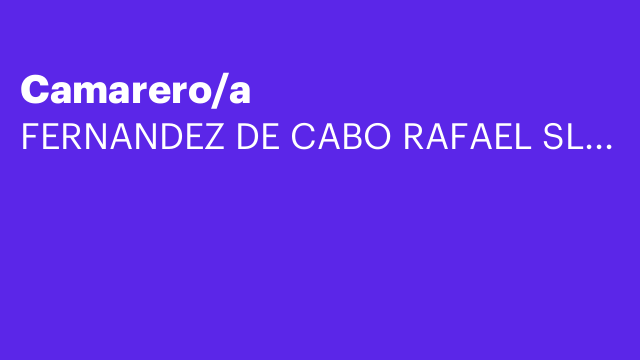 Camarero/a