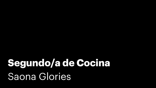 Segundo/a de Cocina