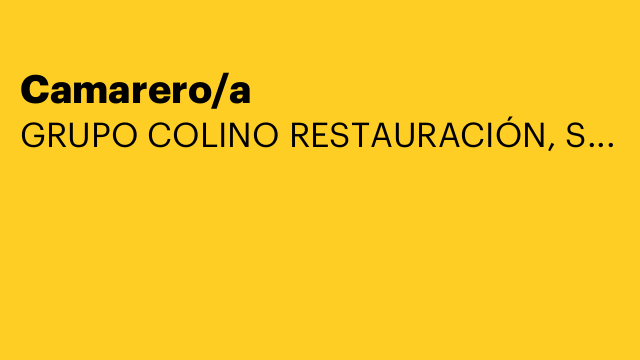 Camarero/a