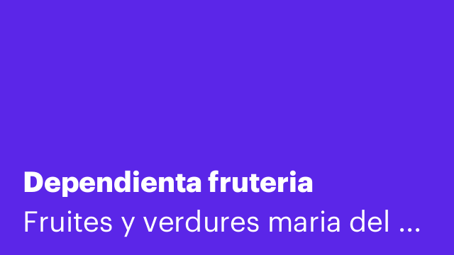 Dependienta fruteria