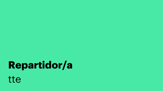 Repartidor/a