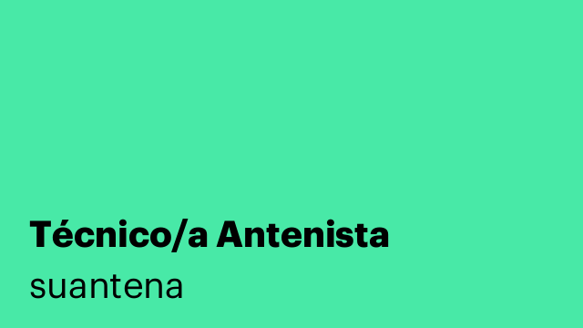 Técnico/a Antenista