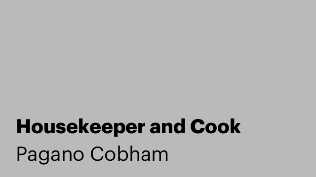 Housekeeper and Cook