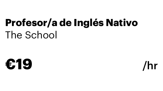 Profesor/a de Inglés Nativo