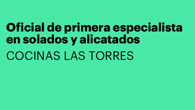 Oficial de primera especialista en solados y alicatados
