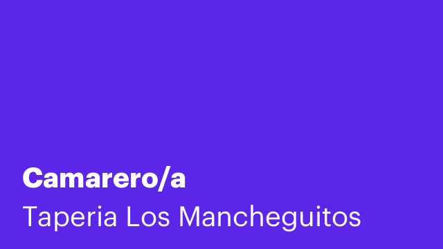 Camarero/a