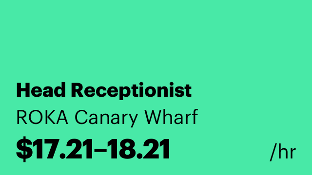Head Receptionist